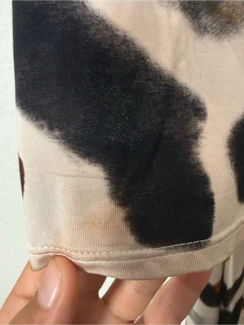 A.L.C. Lia Jersey Printed Maxi Dress Black Camel Abstract Ruched XL $795